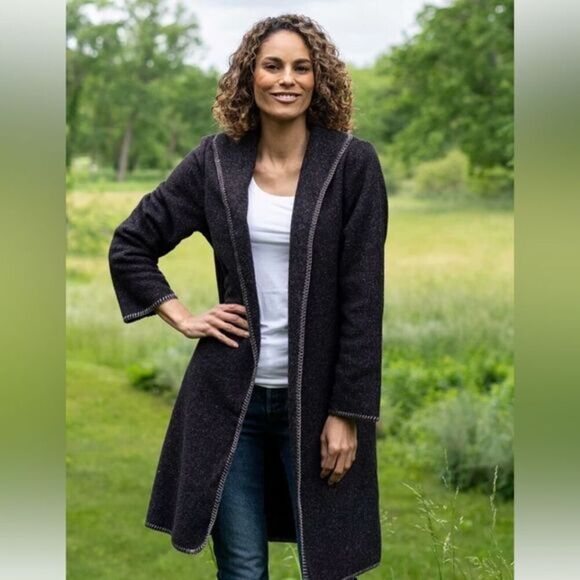 Dakini Heather Fleece Hooded Open Jacket - Picture 1 of 9